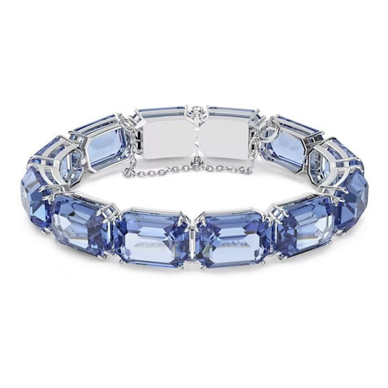 Swarovski Damen Armband Millenia Oktagon-Schliff, Blau, Rhodiniert 5614927