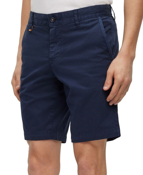 Men's Stretch-Cotton Twill Slim-Fit Shorts