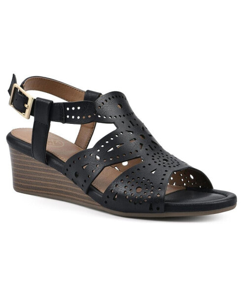 Women's Brush Up Perforated Wedge Sandals