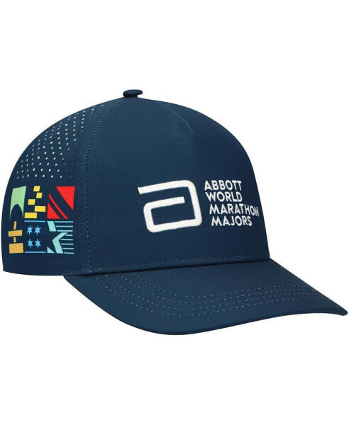 Men's and Women's Navy World Marathon Majors Running Trucker Adjustable Hat