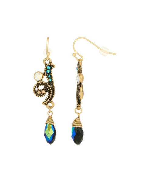 Glass Multi AB Bead Earrings