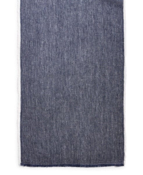 Lucky Brand 262658 Denim Solid Linen Table Runner