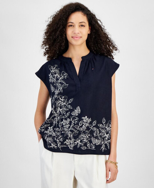 Women's Placement Butterfly Paisley Blouse