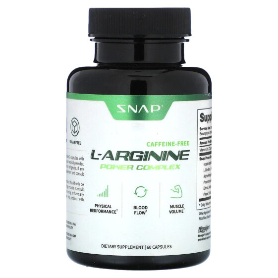 L-Arginine, Caffeine-Free, 60 Capsules