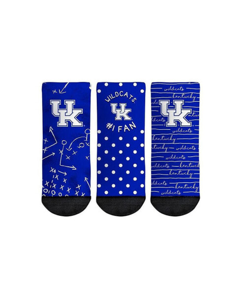 Toddler Boys and Girls Rock Em Socks Kentucky Wildcats #1 Fan 3-Pack Crew Socks Set