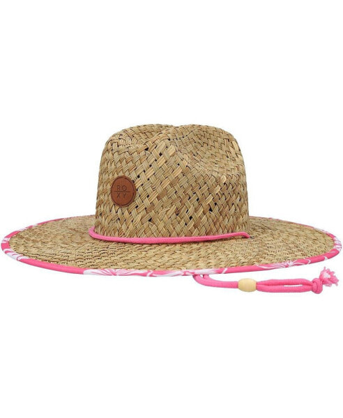 Women's Natural Pina to My Colada Printed Straw Lifeguard Hat