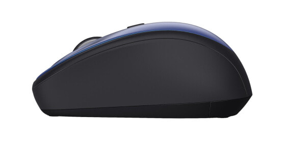 Trust Yvi+ Silent Wireless Mouse - Right-hand - Optical - RF Wireless - 1600 DPI - Black - Blue