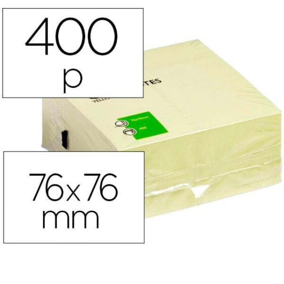 Q-CONNECT Removable sticky note pad 76x76 mm yellow with 400 sheets