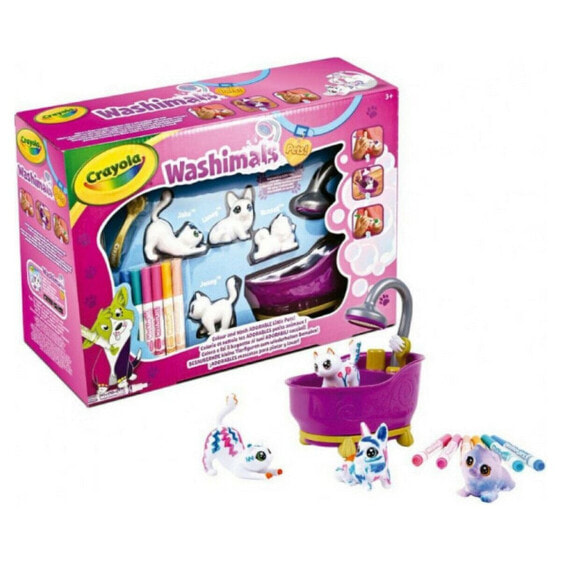 Playset Washimals Pets Crayola 74-7453 ванна 6 Предметы