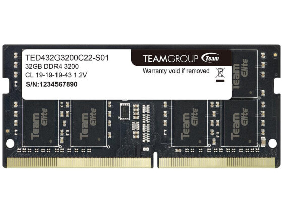 Team Elite 32GB 260-Pin DDR4 SO-DIMM DDR4 3200 (PC4 25600) Laptop Memory Model T