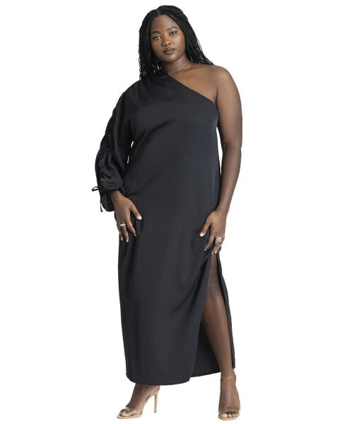 Платье женское ELOQUII с рукавами-буфами - 18, черный оникс