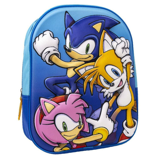 Детский рюкзак Sonic 3D School Bag 25 x 31 x 9 см Синий