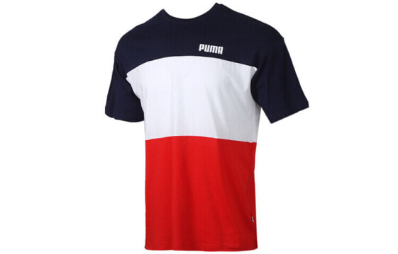 Puma 撞色logo针织透气短袖T恤 男款 / Футболка Puma LogoT T-Shirt