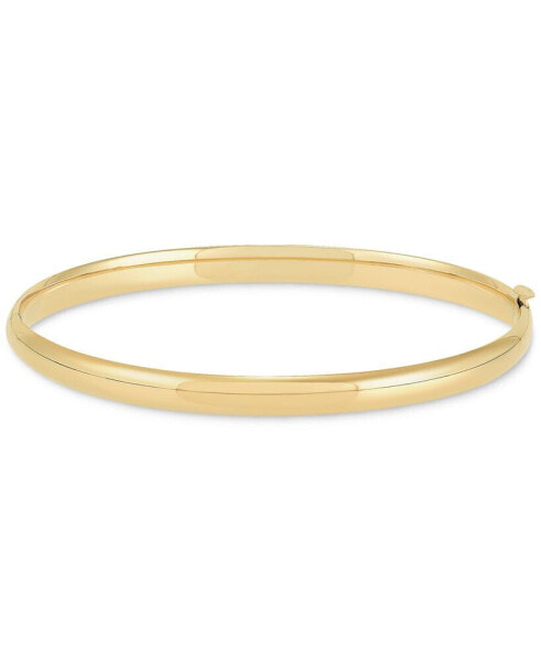 Polished Hinged 4.75mm Bangle Bracelet in 10k Gold