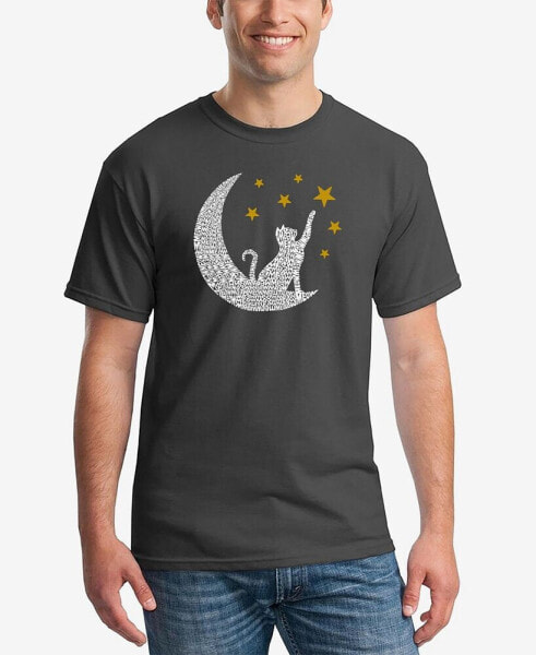 Cat Moon - Men's Word Art T-Shirt