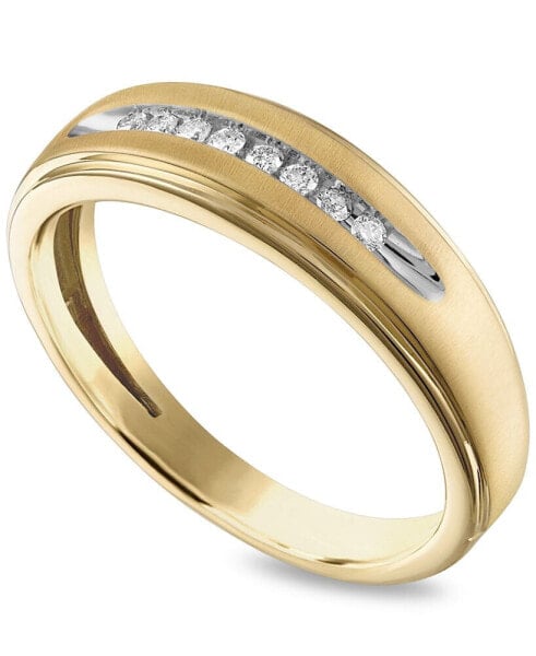 Men's Diamond Band (1/10 ct. t.w.) in 10k Yellow Gold or 10k White Gold