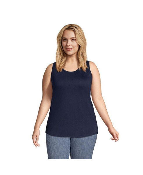 Plus Size Supima Cotton Tunic Tank Top