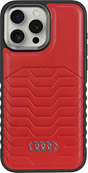 Audi Audi Synthetic Leather MagSafe iPhone 15 Pro 6.1" czerwony/red hardcase AU-TPUPCMIP15P-GT/D3-RD