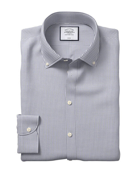 Футболка мужская Charles Tyrwhitt клетчатая Slim Fit Non-Iron Button Down