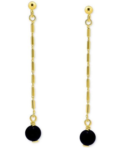 Gemstone Bead Chain Drop Earrings in 18k Gold-Plated Sterling Silver, Created for Macy's