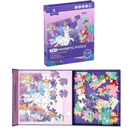 MIEREDU Magnetic Puzzle 2 In 1 Unicorn And Siren