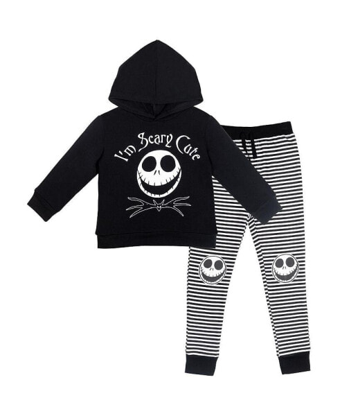 Boys Nightmare Before Christmas Jack Skellington Hoodie and Pants Outfit Set to