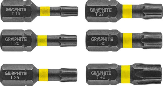 Graphite BITY UDAROWE TX10/15/20/25/30/40 X 25 MM 6 SZT. 56H541 GRAPHITE