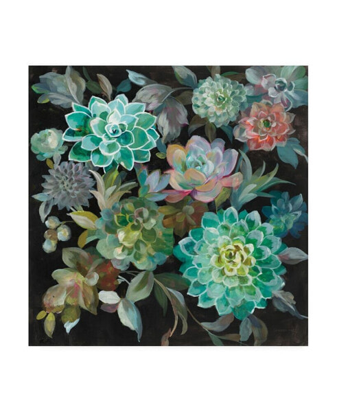 Danhui Nai Floral Succulents Canvas Art - 15.5" x 21"