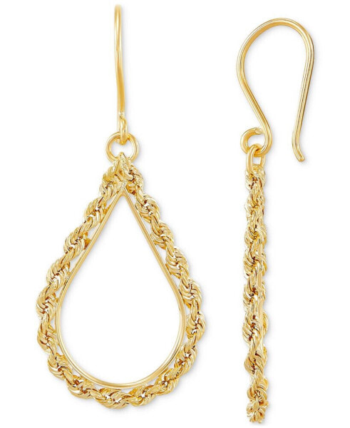 Серьги Macy's Polished Rope Tear Gold