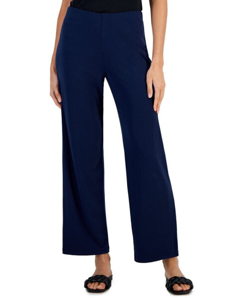 Women's Knit Wide-Leg Pull-On Pants, Regular & Short Lengths, Created for Macy's