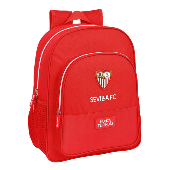 Школьный рюкзак Sevilla Fútbol Club Красный (32 x 38 x 12 cm)