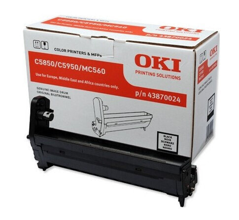 OKI Black image drum for C5850/5950 - Original - OKI MC560 - MC560dn - C5850 - C560N - C560DN - C5750DN - 20000 pages - Laser printing - Black - Black