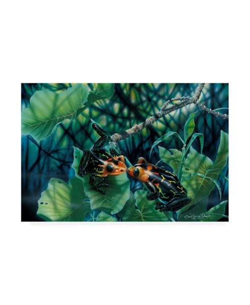Dann Spider Warren First Kiss Frogs Canvas Art - 36.5" x 48"