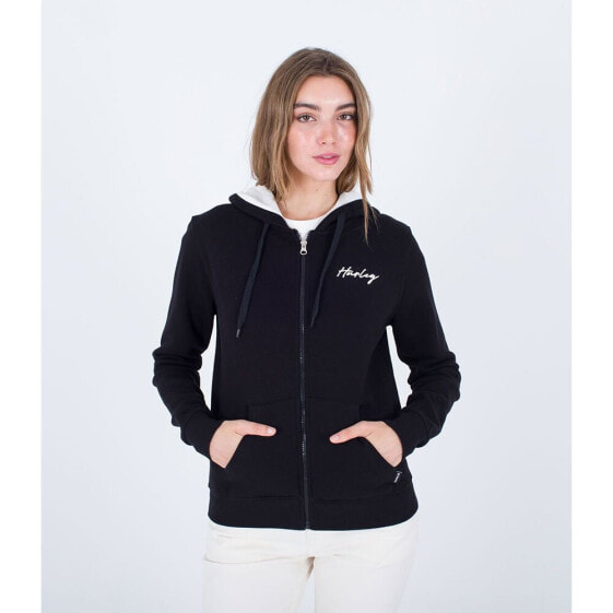 HURLEY Script Logo full zip sweatshirt