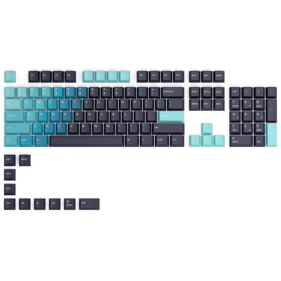 Glorious GPBT Keycaps - 114 PBT Tastenkappen, ANSI, US-Layout - Celestial Ice