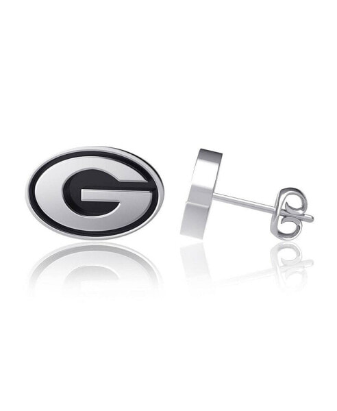 Women's Georgia Bulldogs Silver Post Earrings
