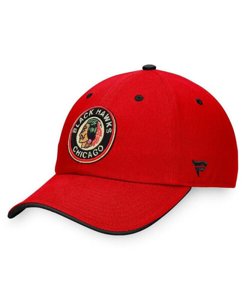Men's Red Chicago Blackhawks Original Six Adjustable Hat