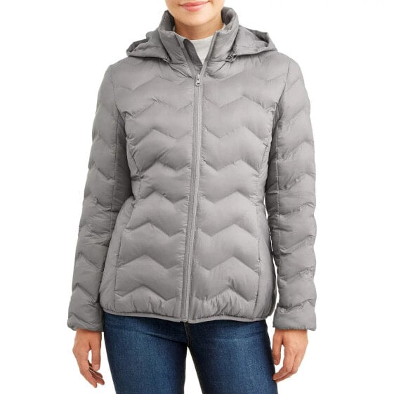 Time and Tru Women's Puffer Coat with Hood Size M (8-10)