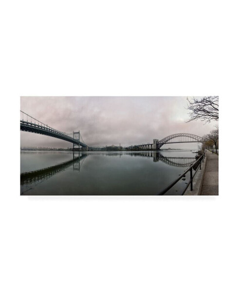 Trademark Global david Ayash Bridges of the East River NYC Canvas Art - 27" x 33.5"