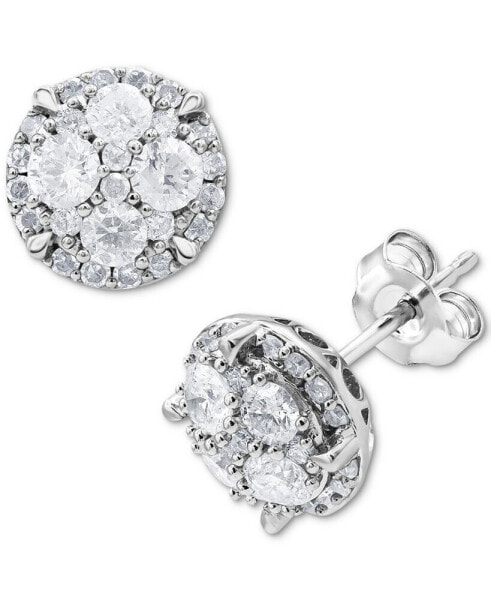 Серьги Macy's Diamond Cluster Stud