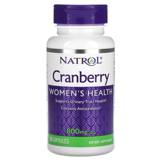 Витамины женского здоровья Natrol Клюква 800 мг, 30 капсул (400 мг в капсуле)