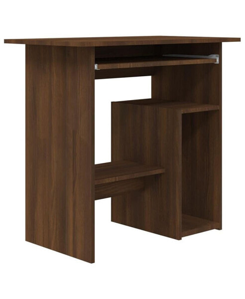 Desk Brown Oak 31.5"x17.7"x29.1" Engineered Wood