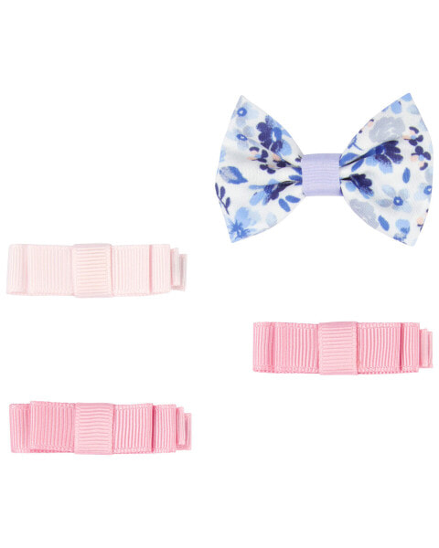 Baby 6-Pack Bow Hair Clips One Size