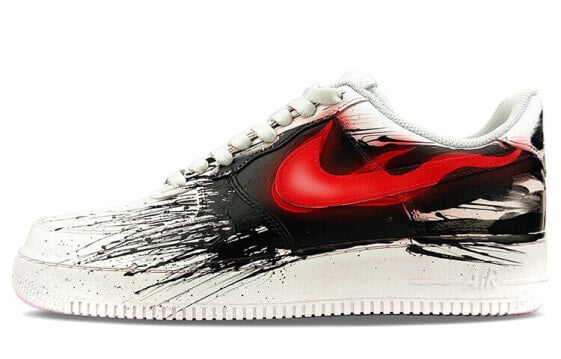 【定制球鞋】 Nike Air Force 1 Low 空军一号 超级英雄 毒液 电影主题定制 防滑耐磨 低帮 板鞋 男款 黑红 / Кроссовки Nike Air Force CW2288-111