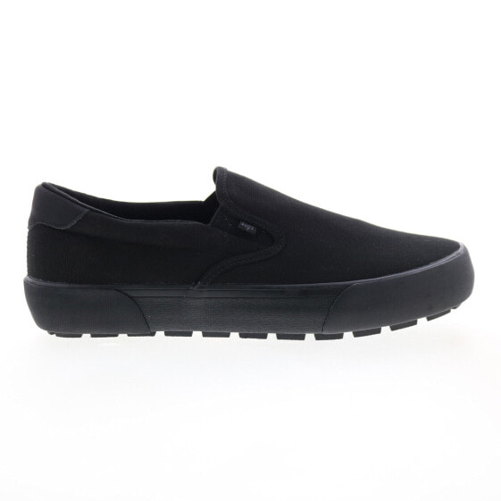 Lugz Delta MDELTC-0055 Mens Black Canvas Slip On Lifestyle Sneakers Shoes 8.5