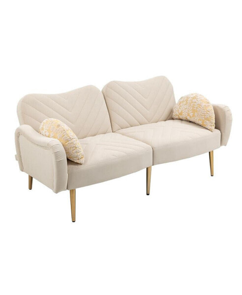 Couches For Living Room 65 Inch, Mid Century Modern Velvet Loveseats Sofa