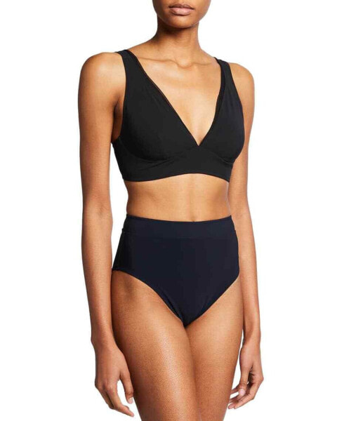 SHAN 278187 Classique Solid Bikini Top Black size 14