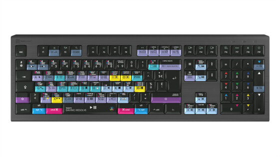 Logickeyboard ASTRA 2 - Full-size (100%) - USB - Scissor key switch - AZERTY - Black