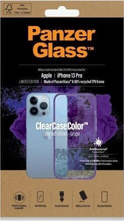 Чехол защитный PanzerGlass ClearCase для iPhone 13 Pro 6.1" Антибактериальный Сертифицированный Виноградный 0337