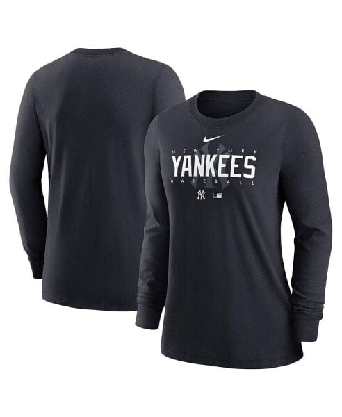 Women's Navy New York Yankees Authentic Collection Legend Performance Long Sleeve T-shirt